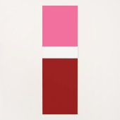 Roze Witte Karmozijnrode Kleurblok Yogamat (Voorkant)