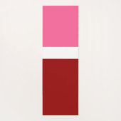 Roze Witte Karmozijnrode Kleurblok Yogamat (Achterkant)