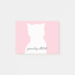 Roze witte Kat Post-it® Notes