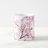 roze witte kerry bloesem initiaal aanpasbare mok (Center)