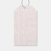 Roze Witte Kerst Cadeaulabel (Achterkant)