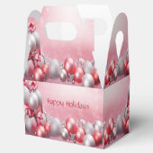 Roze Witte Kerstballen Vakantie Cadeaudoos Bedankdoosjes (Geopend)