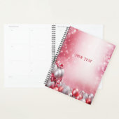 Roze Witte Kerstballen Vakantie Planner (Display)