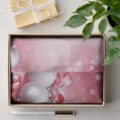 Roze Witte Kerstballen Vakantie Tissue Papier (Geschenk)