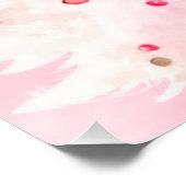 Roze Witte Kerstboom Perfect Poster (Hoek)