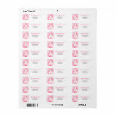Roze Witte Kerstboom retour adres label (Full Sheet)