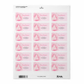 Roze Witte Kerstboom retour adres label (Full Sheet)