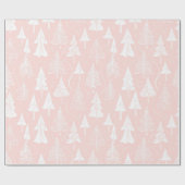 Roze Witte Kerstpatroon#6 ID1009 Cadeaupapier (Vlak)