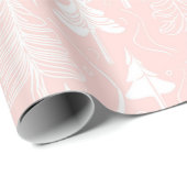 Roze Witte Kerstpatroon#6 ID1009 Cadeaupapier (Rol Hoek)