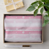 Roze witte kerststrepen tissuepapier (Geschenk)