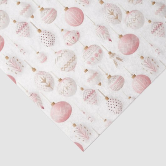  Roze & Witte Kerstversieringen Kerst Tissuepapier (Detail)