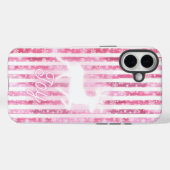 Roze & Witte Kerstvreugde Rendier Case-Mate iPhone Case (Achterkant (horizontaal))