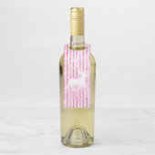 Roze & Witte Kerstvreugde Rendier Flessenhanger (Op fles)