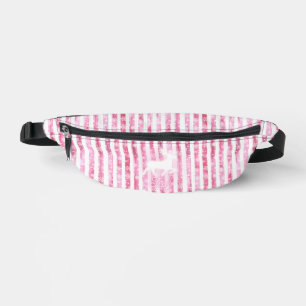 Roze & Witte Kerstvreugde Rendier Heuptasje