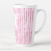 Roze & Witte Kerstvreugde Rendier Latte Mok (Rechts)
