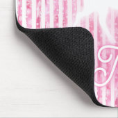 Roze & Witte Kerstvreugde Rendier Muismat (Hoek)