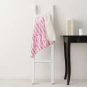 Roze & Witte Kerstvreugde Rendier Sherpa Deken (In situ)