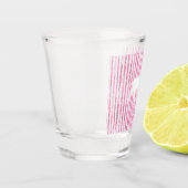 Roze & Witte Kerstvreugde Rendier Shot Glas (Links)