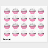 Roze witte keukenstickers ronde sticker (Vel)
