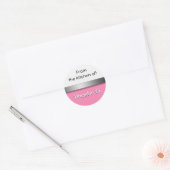 Roze witte keukenstickers ronde sticker (Envelop)
