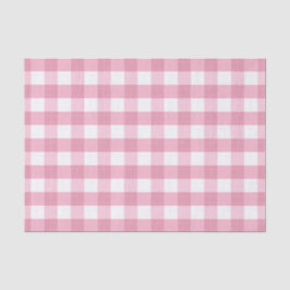 Roze & Witte Klassieke Gingham Patroon Tissuepapier