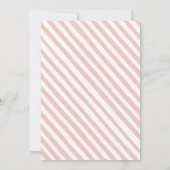 Roze witte kleine pompoen meisje baby shower kaart (Achterkant)