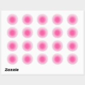 Roze Witte Kleuren Elegante Lege Sjabloon Ronde Sticker (Vel)