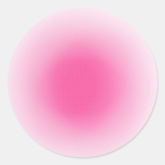Roze Witte Kleuren Elegante Lege Sjabloon Ronde Sticker (Voorkant)