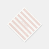 Roze witte kleurenstrepen, aangepaste naam moderne servet (Hoek)