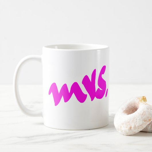 Roze Witte Kleurrijke Mevrouw Cadeaus Voor Haar Koffiemok (Met donut)