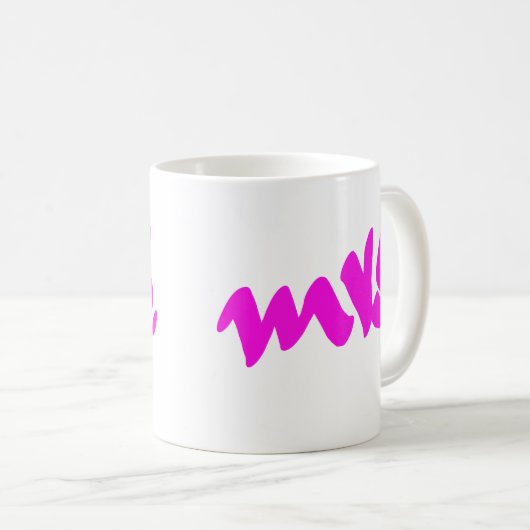 Roze Witte Kleurrijke Mevrouw Cadeaus Voor Haar Koffiemok (Voorkant rechts)