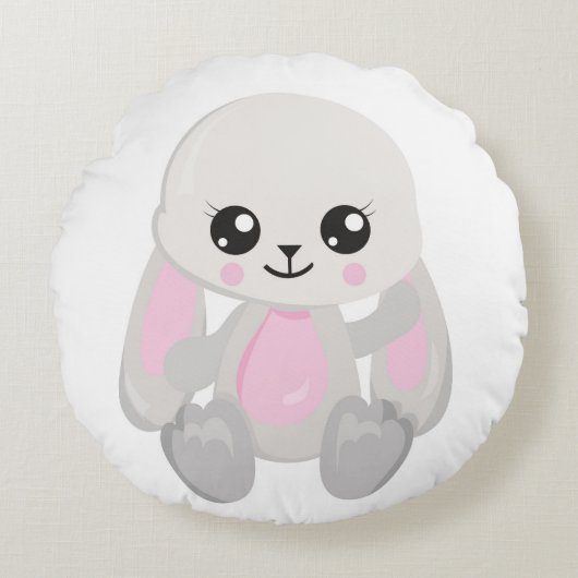 ROZE & WITTE KNUFFELKONIJNTJES ROND KUSSEN (Voorkant)