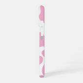 Roze & Witte Koe Print iPhone 16 Hoesje (Linkerkant)