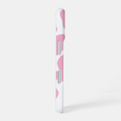 Roze & Witte Koe Print iPhone 16 Hoesje (Rechterkant)
