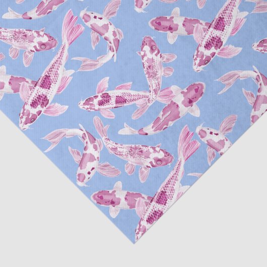 Roze witte koi vis tissuepapier (Detail)