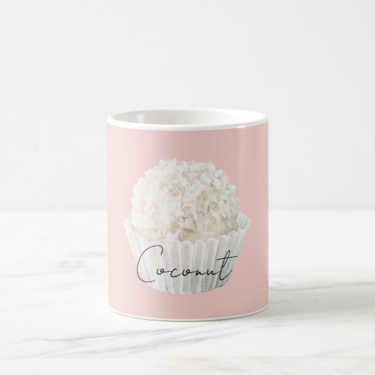 Roze Witte Kokos Cupcake Koffiemok (Center)