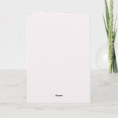 Roze Witte Konijn Bloem Verjaardag Kaart (Achterkant)