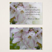 Roze Witte Krab Apple Blossom Bruiloft Charity Kaa Visitekaartjes (Voorkant /achterkant)