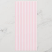 Roze & Witte Kroonluchter Gestreepte Receptie Menu (Achterkant)