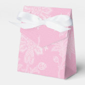 Roze Witte Lacey Bloemen Bedankdoosjes (Voorkant Zijde)