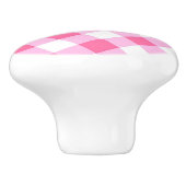 Roze & Witte Landelijke Gingham Geruite Knoppen (Zijkant)
