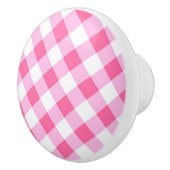 Roze & Witte Landelijke Gingham Geruite Knoppen (Rechts)