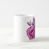 Roze witte lavender Roos Flowers Koffiemok (Center)