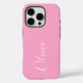 Roze witte legant naam voor kalligrafie Case-Mate iPhone case (Achterkant)