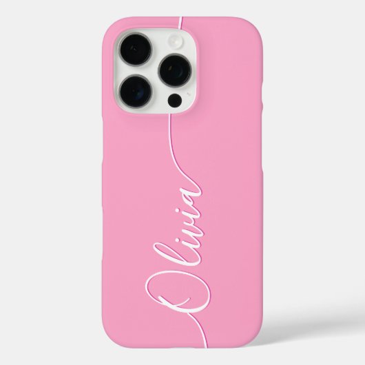 Roze witte legant naam voor kalligrafie Case-Mate iPhone case (Achterkant)