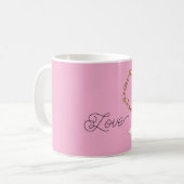 Roze Witte Liefdesengel Koffiemok (Voorkant links)
