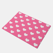 Roze Witte Lieve Harten Ontwerp Deurmat (Schuin)