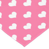 Roze Witte Lieve Hartjes Ontwerp Korte Tafelloper (Hoek)