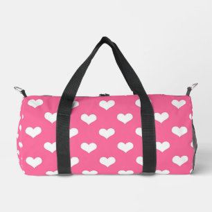 Roze Witte Lieve Hartjes Ontwerp  Plunjezak