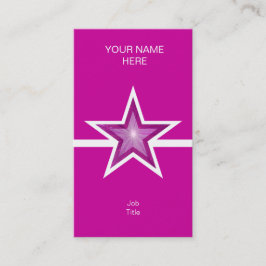 Roze witte lijn visitekaartje roze verticaal